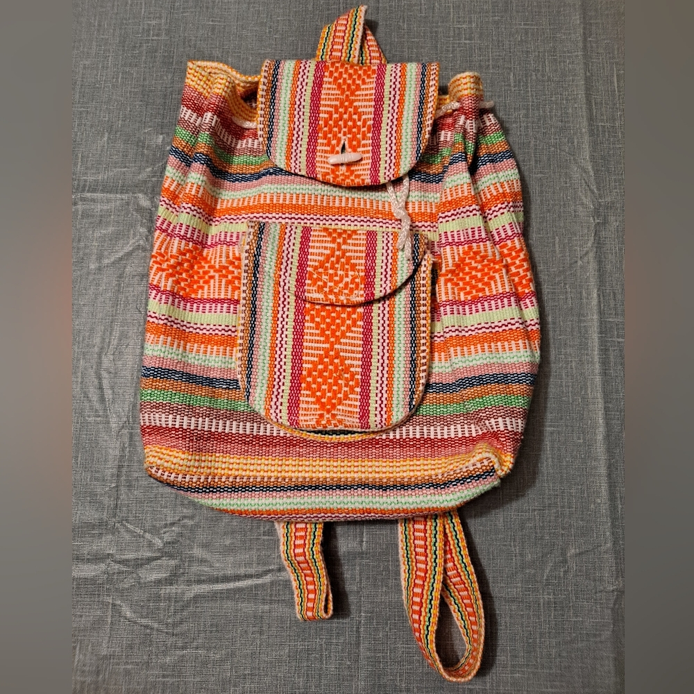 Pinzon Multicolor Neon Southwest Inspired Mochilla Backpack